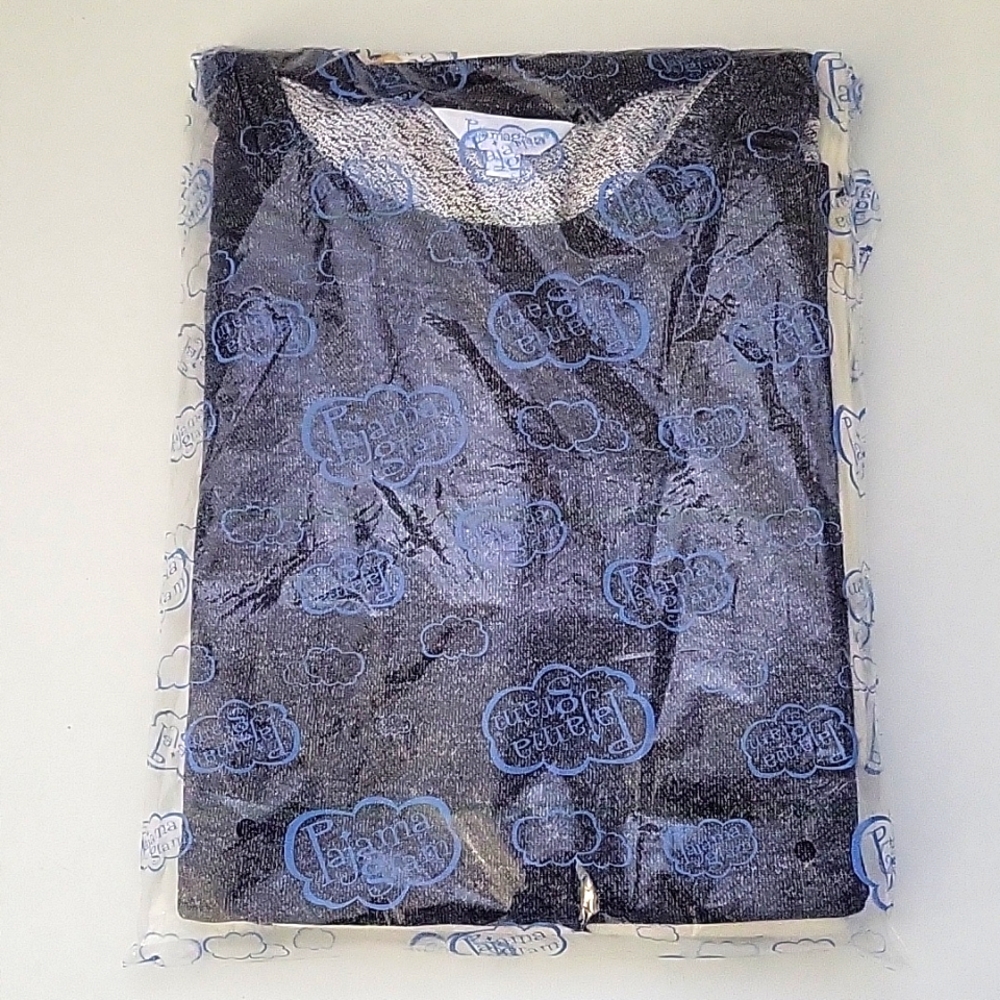 Women's Blue and Ivory Star Print PJ Set  - Long Sleeve